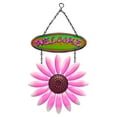 thumbnail image 3 of GROWTH TANK Hanging Flower Welcome Sign for Front Door Porch Plaque Decorative Pink, 3 of 9