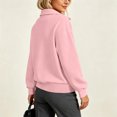 thumbnail image 6 of Zysthvn Cropped Sweatshirt for Women Pullover Half Zip Winter Casual Womens Sweatshirts Long Sleeve Stand Collar with Pockets Solid Tops, 6 of 9