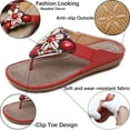 thumbnail image 3 of Sandales de Fête d'Été pour Femmes Pantoufles de Plage Rouges, 3 of 6