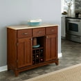 thumbnail image 2 of Homestyles Furniture Large Cherry Base and Natural Wood Top Buffet, 2 of 2