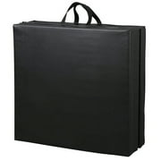 ZENY 6 x 2 Folding Gym Mat Tri-Fold Aerobics Workout Floor Mat, Black 2 Thickness