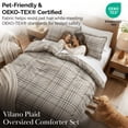 thumbnail image 6 of Southshore Fine Living, Inc. 3-Piece California King Size Comforter Set with 2 Pillow Shams, Cozy Double Brushed Microfiber, Down Alternative Comforter, King/California Size, Mocha Beige Plaid, 6 of 9