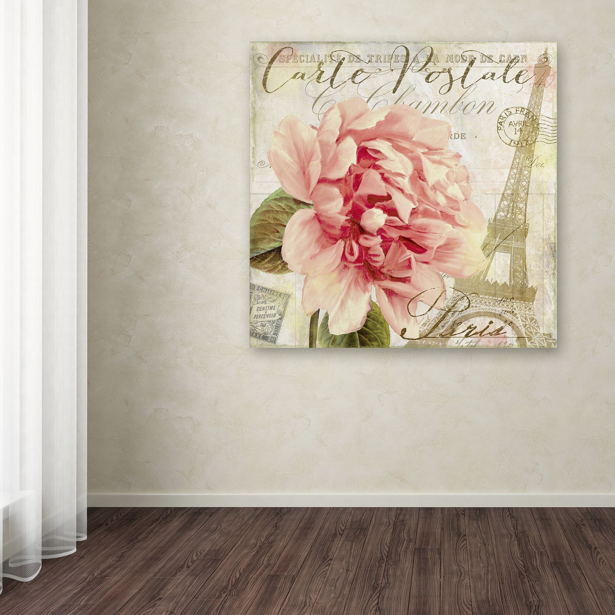 Trademark Fine Art Floral Canvas Art ' Bonjour One ' by Color Bakery