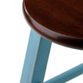 thumbnail image 3 of Ivy 24" Counter Stool Rustic Light Blue w/ Walnut Seat, 3 of 5