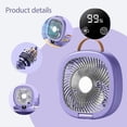 thumbnail image 3 of Ventilador de escritorio plegable con temporizador digital, brisa fresca, portátil, para uso en la oficina y el hogar, 3 of 4