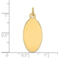 thumbnail image 2 of 14k Yellow Gold Plain .013 Gauge Engravable Elliptical Disc Charm, 2 of 3