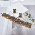 thumbnail image 4 of Vintage Ethnic Jewellery Set for Women Boho Cubic Zirconia Beads Dangle Earring Tassels Choker Necklace Crystal Wedding Party Oxidized Traditional Indian Bollywood Gift Daily Wear Birthday Bff, 4 of 12