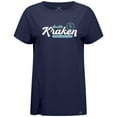 thumbnail image 2 of Women's Levelwear  Deep Sea Blue Seattle Kraken Influx Monument T-Shirt, 2 of 3
