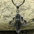 thumbnail image 2 of QQTDFG Mens Fashion Stainless Steel Fleur De Lis Pendant Necklace Jewelry Chain Gift-default, 2 of 3