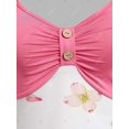 thumbnail image 3 of Tallas de flores de talla grande Top sin mangas Rosegal Camisetas sin mangas de talla grande, 3 of 5