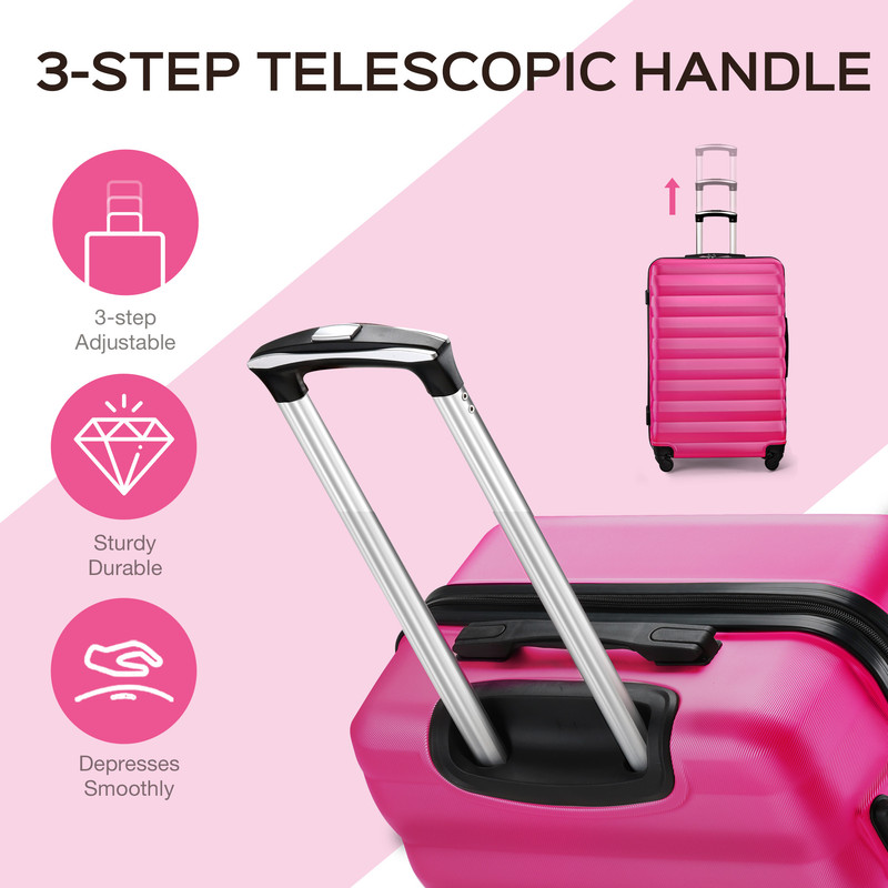 Gowill 9-Piece Hardside Luggage Set with Packing Cubes, Rose photo 5