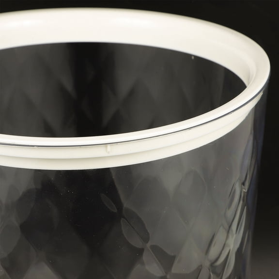 ELAYARD Transparent Pet Trash Can White for Storage - Modern Stylish Design