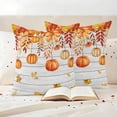 thumbnail image 3 of Thanksgiving Pumpkins Fall Outdoor Waterproof Pillow Covers, Orange Maple Leaf Vintage Decorative Square Throw Pillowcase Sofa Cushion Sham for Patio/Couch/Chair, 20"x20" 2 Pack, 3 of 8