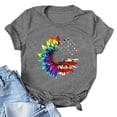 thumbnail image 4 of Gibobby Camisetas Mujer Baratas Manga Corta Mujeres Blouse Tops O Neck Party con estilo T - camisa(Gris,M), 4 of 5