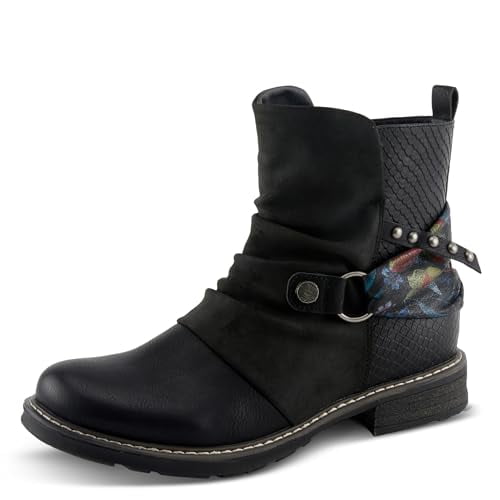 PATRIZIA Women's GOSSIFLEUR Floral Booties with Decorative Straps, Functional Buckles, and Comfortable Fit