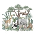 thumbnail image 2 of Pegatinas de pared de animales del bosque, calcomanías de pared de animales, papel tapiz de selva Tropical, decoración de pared para sala de estar y, 2 of 9