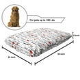 thumbnail image 2 of Romantic Pet Bed, I Love You Words Hearts Romance Couple Valentine Plain Backdrop, Chew Resistant Pad for Dogs and Cats Cushion with Removable Cover, 24" x 39", Vermilion Black White, by Ambesonne, 2 of 4