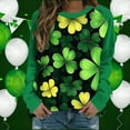 thumbnail image 6 of Saint Patricks Day Outfit Women Cute Gnome Print Shirts Crewneck Long Sleeve Sweatshirt Irish Going Out Tops Green Shirts for Women St Patricks Day, 6 of 7