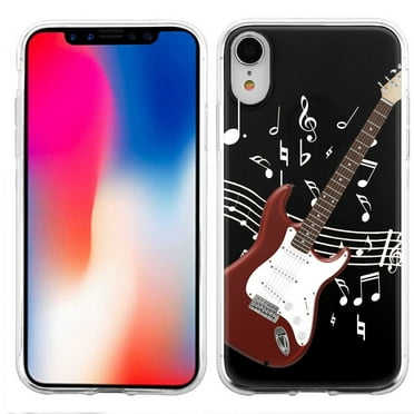 For Apple iPhone XR Case, OneToughShield ® Scratch-Resistant Slim-Fit TPU Protective Phone Case Cover - Guitar Red