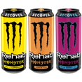 thumbnail image 2 of Monster Energy Rehab Tea + Lemonade, Peach Tea, Wild Berry Tea, Variety Pack, Energy Iced Tea,15.5 Ounce (Pack Of 15) Packaing may&nbsp;vary, 2 of 3