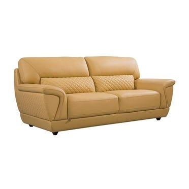 EK099 YellowColor With Italian Leather Sofa