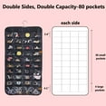 thumbnail image 3 of Bevtee 2 Pack Hanging Jewelry Organizer, 80 Pockets , Earring Holder Organizer for Women Girls, Black, 3 of 5