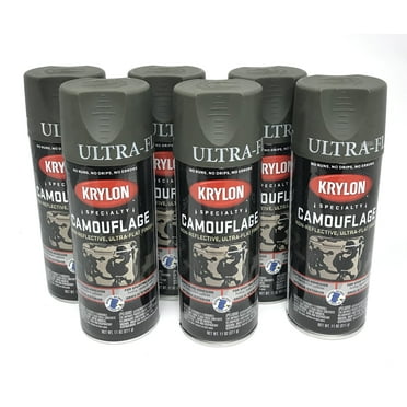 KRYLON 4293-6 PACK OLIVE Camouflage Non-Reflective Ultra-Flat Finish Spray Paint-  11 oz Aerosol