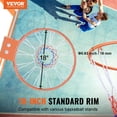thumbnail image 2 of Canasta de baloncesto VEVOR Q235 montada en la puerta de la pared con red de 18 pulgadas, 2 of 9