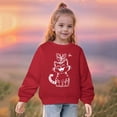 thumbnail image 2 of Zwiiyzr 2025 2-10 Ans Tout-Petit Enfant Automne et Hiver Chandails à Enfiler Hauts Filles Moyennes Grandes Imprimé Cœur Manches Longues Chandail Rouge, 2 of 5