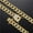 Gold, variant on FEEL STYLE 11MM Male Zircon Streamer Cuban Chain Necklace Bracelet Set for Men Women 18"