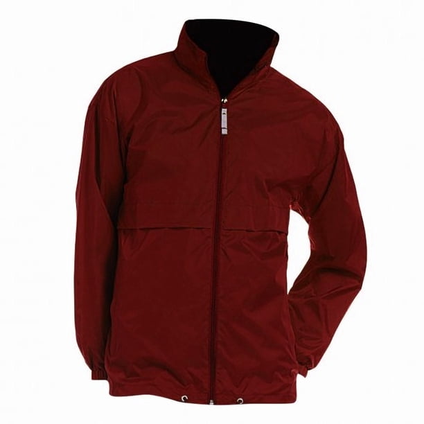 B&C -Chaqueta ligera, cortavientos, impermeable y repelente al agua para hombre (Rojo)