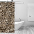 thumbnail image 2 of Shower Curtain, Trendy Leopard fashion print Waterproof Fabric Plastic Shower Curtain, Drying Fast Bathroom Curtain with 9 Buttonholes, Ruffle Shower Curtain 60x72in, 2 of 8
