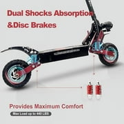 ZonDoo ZO01S Electric Scooter, 1200W Motor, Up to 39 MPH, 43 Mile Range, 10 All-Terrain Tires