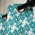 thumbnail image 2 of Ambesonne Abstract Grommet Curtain Single Panel, Retro Maze Trippy, 50"x60", Turquoise Teal White, 2 of 5