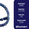thumbnail image 4 of The Bead Chest Flat Round Lapis Lazuli Beads (12mm), 4 of 4