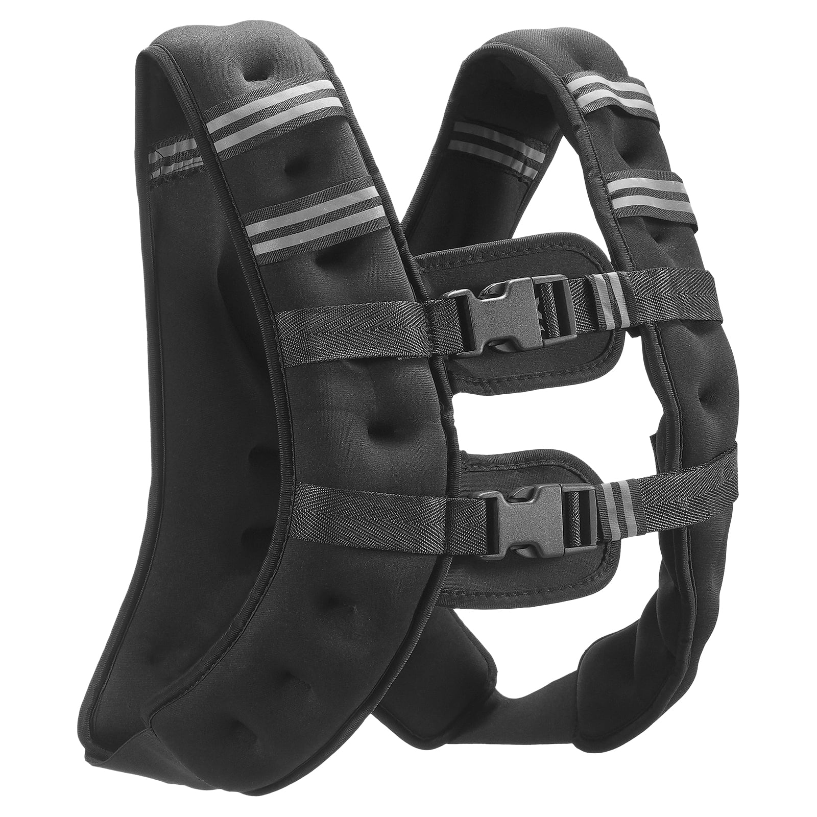 VEVOR Weighted Vest, 16 lbs Weight Vest with Reflective Stripe, Adjustable Buckle Body Weight Vest for Men Women, Workout Equipment for Strength Training, Running, Jogging, Fitness