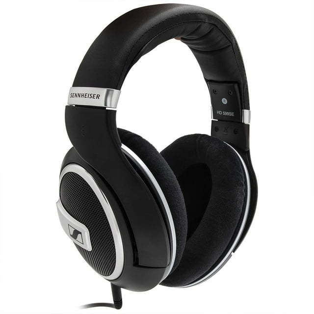 Auriculares Sennheiser HD 599 SE alrededor de la oreja con la parte trasera abierta, color negro