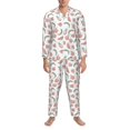 thumbnail image 3 of Sikiie Fruit Mens Pajama Set, Soft Warm Long Sleeve Sleepwear, Cozy Button-Down Pjs for Men-Medium, 3 of 7