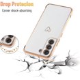 thumbnail image 3 of for Samsung Galaxy S22 Case, Slim Shockproof Electroplated Samsung Galaxy S22 Protective Phone Case, White, 3 of 6