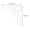 thumbnail image 1 of 4pcs Corner Applique Hollow Mirror Stickers Acrylic Mirror Stickers for Home Hotel, 1 of 1