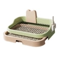 thumbnail image 3 of Almohadilla de entrenamiento para el baño de perros con bandeja para cajón, mantiene el suelo limpio, bandeja para orinar para perros, soporte para Verde y beige, 3 of 8