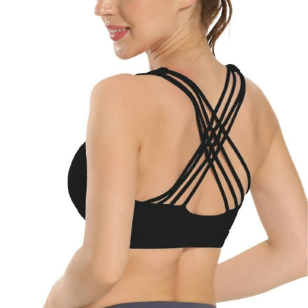 Sports Bras for Women Padded Backless Workout Tops Low Impact Fitness Yoga Bra  Spaghetti Strap Criss-Cross Crop Tank Top Black : : Clothing,  Shoes & Accessories