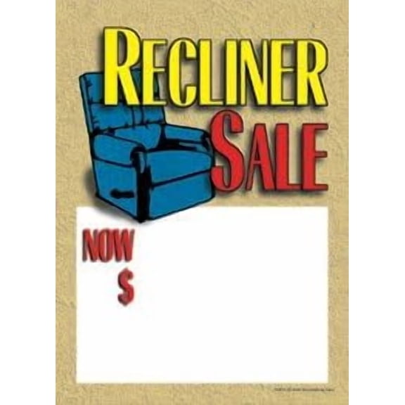 T50RCA Recliner Sale Sale Furniture Slotted Tags 5"x7" Pack of 100 Business Store Signs Price Cards