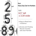 thumbnail image 4 of Floating Mount Colonial Cast Iron House Address Number, Rustic House Numbers, Number 5, 6.5 inches, Matte Black, KE-CL6-5, 4 of 5