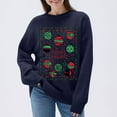 thumbnail image 2 of Byworldtasic Christmas Sweatshirts for Women Casual Long Sleeve Round-Neck Top Knit Pullover Sweater, 2 of 6