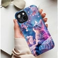thumbnail image 5 of Glowing Cherry Blossom Cat Phone Case for Cat Lovers, Cute Feline Art with Dreamy Glow, Compatible with iPhone 11/12/13/14/15/16 (Pro Max/Plus), 5 of 9