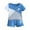 Blue, variant on WERYOUNG Boys Girls Outfits Summer Fashion Loose Comfort Round Neck Patchwork Short Sleeve Sets Versatile Sports Outfits,Blue,12-18 Months