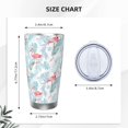 thumbnail image 4 of Fotbe Tropical Flamingo Pattern 20 oz Tumbler Stainless Steel Vacuum Insulated Coffee Ice Cup Double Wall Travel Flask Leak-proof Coffee Cup-Without Straw, 4 of 8