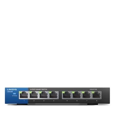 Linksys LGS108 Ethernet Gigabit Non Géré (10/100/1000) Noir Bleu