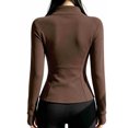 thumbnail image 5 of Junboys Women's Zip Up Running Jacket - Fleece Lined Fitted Activewear with Thumb Holes and Zippered Pockets, Perfect Fall Outfits and Zip Up Jackets, 5 of 5